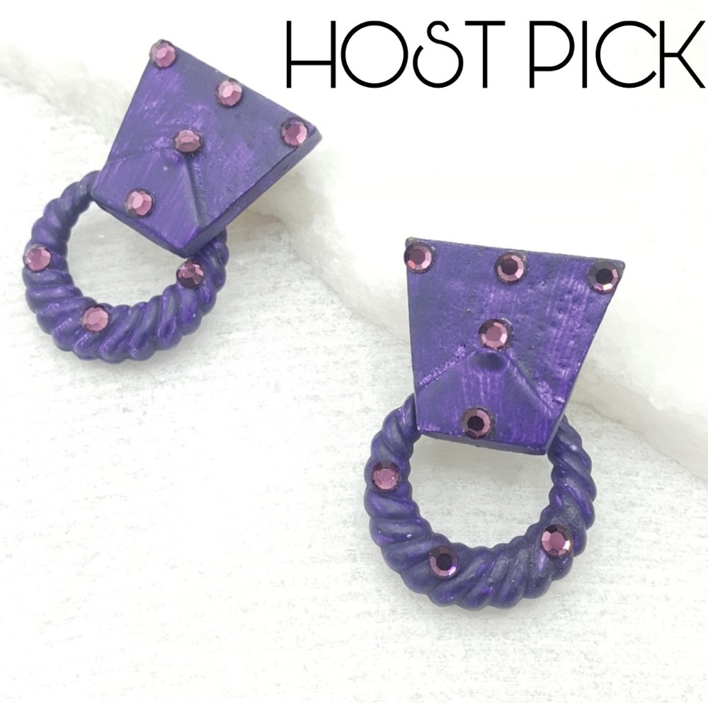 Host Pickjeff Lieb Purple Interchangeable Earrings - image 1